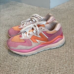 New Balance 57/40 Women's Vibrant Pink and Orange Sneakers